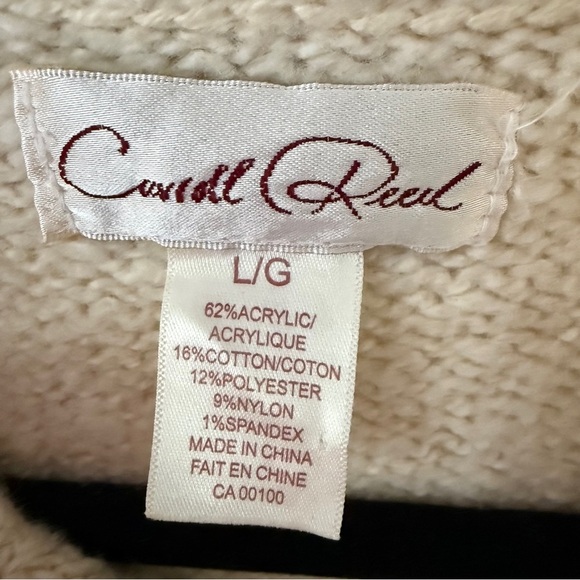 Carroll Reed Cream Sleeveless Knit Cardigan - Picture 7 of 10